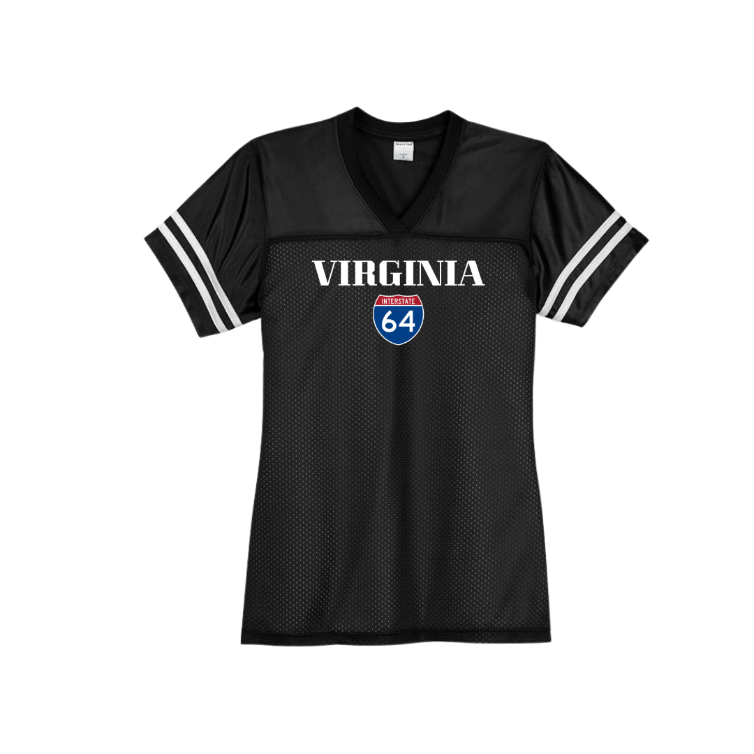 Virginia 64 Football Jersey ( Womens Fitted) (Made in VA)