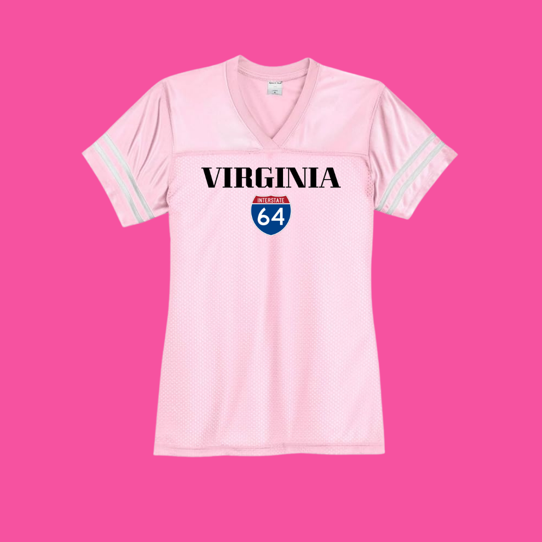 Virginia 64 Football Jersey ( Womens Fitted) (Made in VA)