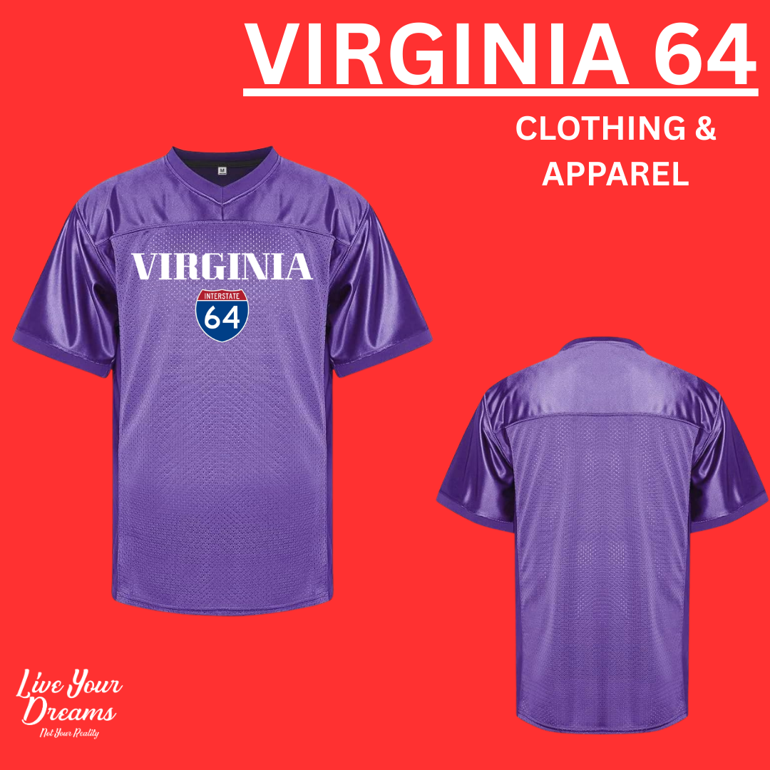 Virginia 64 Football Jersey (Made in VA) (Unisex)