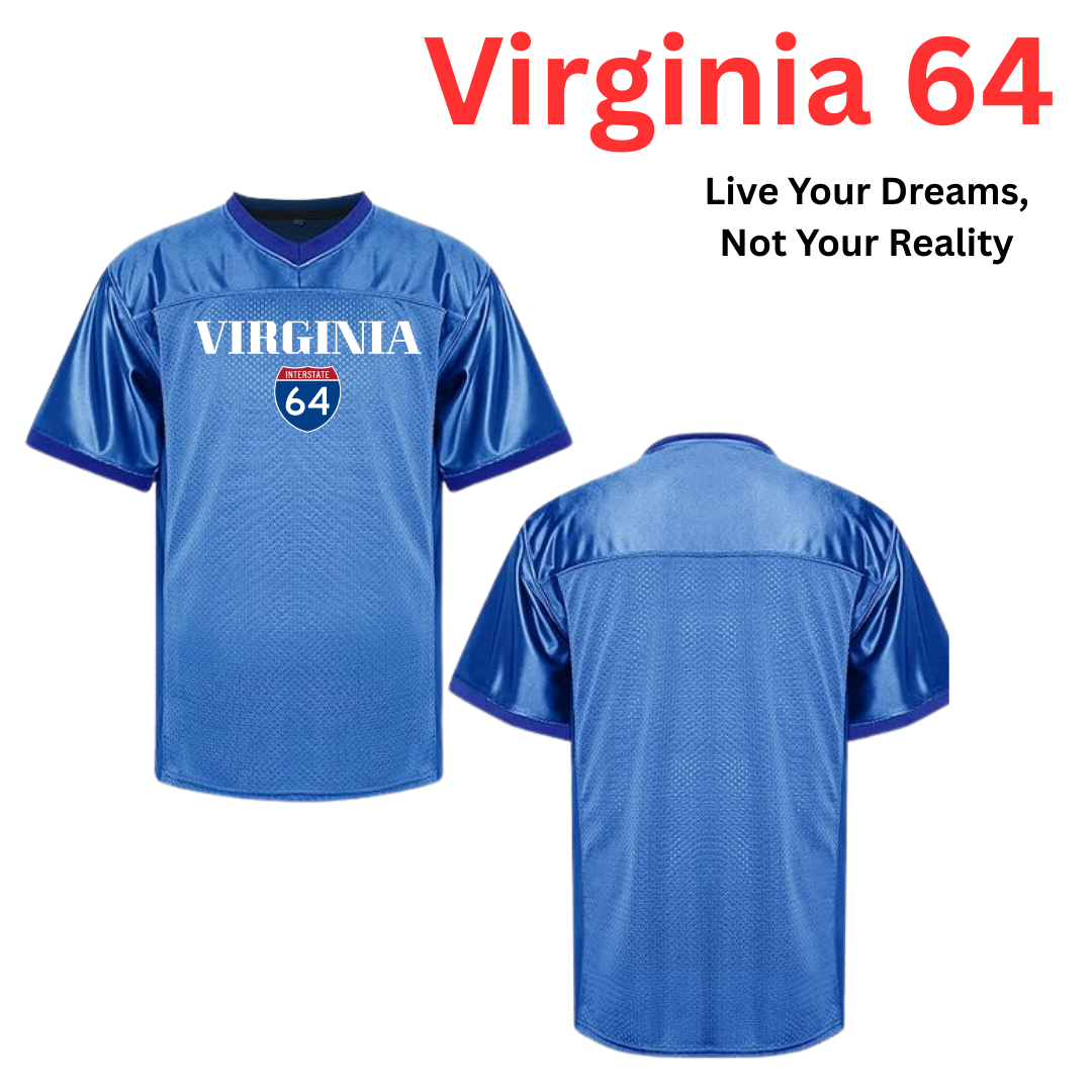 Virginia 64 Football Jersey (Made in VA) (Unisex)